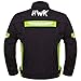 HWK Mesh Motorcycle Jacket Riding Air Motorbike Jacket Biker CE Armored Breathable (Medium, Green)