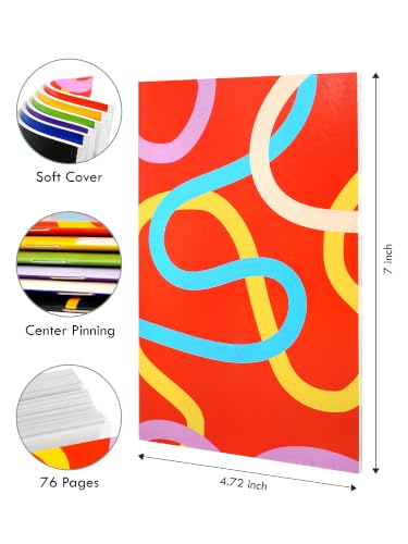 Image of DOODLE Set of 6 B6 Notebooks | 12 x 18 cm Soft Cover | 76 Pages Each | Compact Ruled Scribbl Notebooks for Notes, Plans, Practice, Journaling, School, College & Everyday Writing
