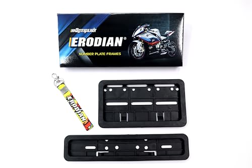 Image of IND Number Plate Frame For Universal Bikes | Bike Type | Cover | HSRP Number Plate | Standard Size | Front & Rear Frame | Black Color (1-Free Random 6 inch Keychain)
