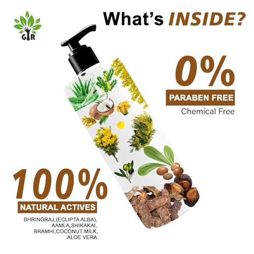 Image of GIR Coconut Milky Shampoo - Contains coconut Milk, PEPTIDES strength & shine | enhances hair's shine and strengthens hair | Paraben-Free| 100% vegan | 500ML