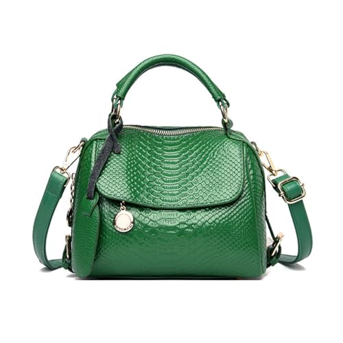 Genuine Leather Top-handle Handbag Crossbody Shoulder Bags Crocodile Embossed Purse for Women