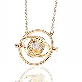 [Formato]: 50 cm ca. Collar de Harry Potter, Collar con reloj de arena, Collar de reloj de arena Tema de Tiempo, Tiempo Turner Necklace Colgante, Collar con colgante de reloj arena para fans de Herry Potter,fans,cosplay