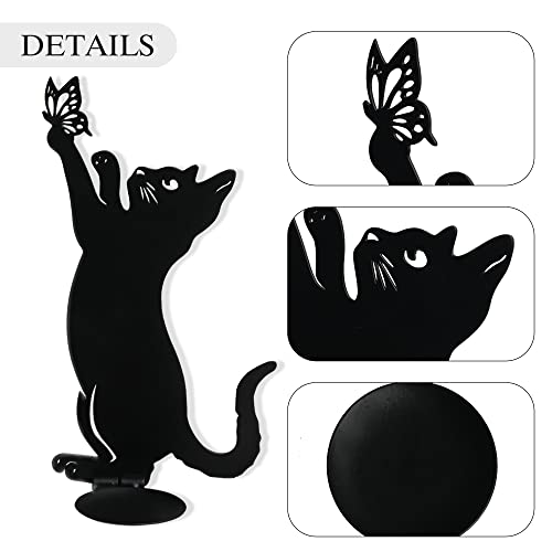 Kobjoy 1Pc Mini Metal Cat Home Décor, Wall Candle Sconces For Pillar Candles Led Flameless Candles, Candle Holder For Wall, Candlestick For Corridor, Entrance, Black Funny Cat Gifts For Lovers #TOP7
