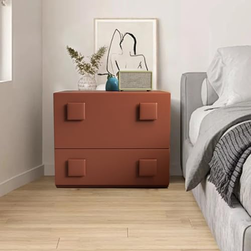 Moderna mesita de noche blanca, mesita de noche de 2 niveles con estante de almacenamiento, mueble compacto para dormitorio y sala de estar, ideal para espacios pequeños (22.8 x 14.5 pulgadas)