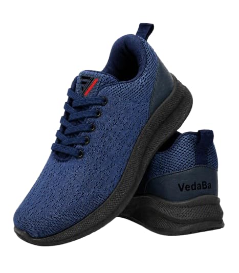 Image of Unisex Kids Sports Shoes | Lightweight Lace-Up Sneakers | Breathable Mesh Upper | Cushioned Sole | Comfortable Walking Running Casual Shoes for Boys & Girls