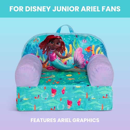 Image of Delta Children - Disney Junior's Ariel Cozee Buddy Flip-Out Kids Chair, Blue