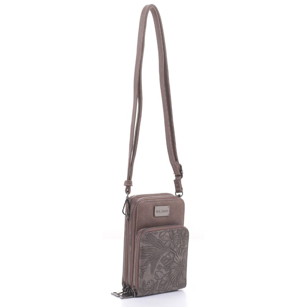 Liz Soto Gina Small Crossbody Purse - Small Travel Purse Cell Phone Bag PU Vegan Leather with Card