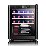 Nightcore Wine Cooler, 24 Inch Wine Fridge for 21 Bottles, Freestanding Wine Refrigerator with Digit