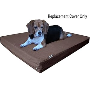   Heavy-Duty-Chocolate-Brown-Denim-Jean-Dog-Pet-Bed-External-Cover-Replacement-cover-only-6-Sizes-Small-Medium-Large-XL-XXL-and-XXXL-35X20X4