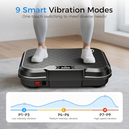 AoraPulse Vibration Plate Exercise Machine, Compact Vibration Plate for Lymphatic Drainage Weight Loss, 400 Lbs Capacity Full Body Vibrating for Fitness with 2 Resistance Bands by AoraPulse - Image 9