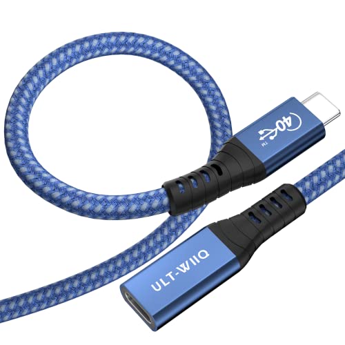 USB4 Verlängerungskabel mit Thunderbolt 4 Verlängerungskabel, Unterstützt 40Gbps USB 4, PD 3.0 100W Ladekabel, 8K 5K 60Hz 4K 120Hz HDR Video für Dockingstation, MacBook M1 M2, Laptop, Monitor (0,8M) Cover