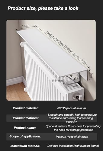 Cache-radiateur et supports d'étagère flottants design épuré - 8