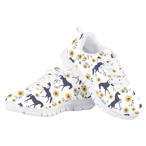 Pinupub Kids Sneakers for Boys Girls Non Slip Tie Lace Running Athletic Tennis Sports Shoes4