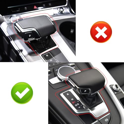 TTCR-II Compatible with Audi A4 Gear Shift Knob Cover Trim Carbon Fiber, Replacement Gear Shift Trim for Audi A4 S4 A5 S5 RS5 Q7 2016-2023 Car Interior Accessories, A5 Carbon Fiber Sticker - Image 3