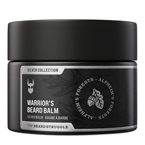The Beard Struggle Warrior’s Beard Balm – Silver Collection, Alfheim’s Forests – Non-Greasy Low-Hold Formula, Luxurious Cologne-Grade Fragrances 100% Natural and Plant-Based Ingredients – 50g