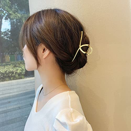 ヘアクリップ 大きめ バンスクリップ へあくりっぷ 大きめしっかり オフィス 髪留め クリップ シンプル ヘアアクセサリー かみどめ クリップ 大きめしっかり 金属 濃密な髪も使用可能 ゴールド