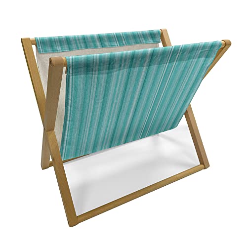 Ambesonne Aqua Magazine and Book Holder, Abstract Ocean Inspired Palette