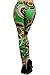 Fashion Mic Stella Elyse Funky Print Cotton Leggings (Regular (S/M), Green Tracks)