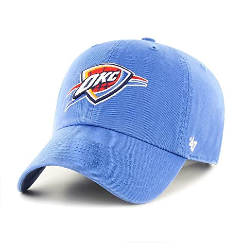 47 NBA Alternate Clean Up Adjustable Hat One Size Fits All (Oklahoma City Thunder Blue)