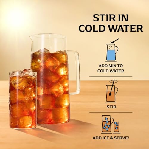 Image of Lipton Zero Sugar Iced Tea Mix, Peach Flavor Black Iced Tea, Makes 10 Quarts (Pack of 2)