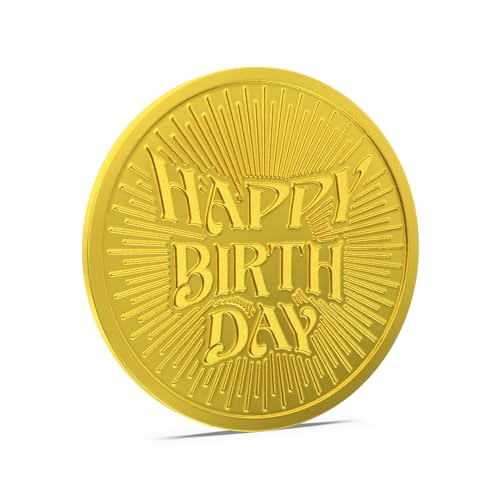Image of ASPECT BULLION Happy Birthday Yellow Gold Coin 24kt (995) Pure Gold