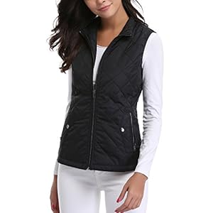 Miss Moly damesvest met opstaande kraag, wintervest, warm, ultralicht
