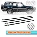 Car Door Edge Protector 4PCS Outer Windows Rubber Weatherstrip Door Sealing Belt Moulding Trim for Toyota for Land for Cruiser LC80 80 Series for LX450 1991-1998 Car Door Seal Strip(Black)