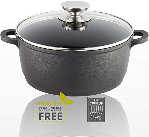 Berndes Vario Click 24 cm Induction Deep Casserole with Glass Lid