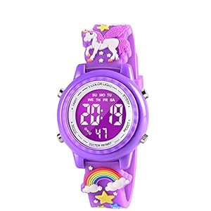 VAPCUFF 3D Cartoon Waterproof Kids Watches with Alarm – Best Toys Gifts for Girls Age 3-10