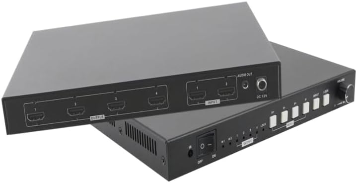 2x4 HDMI Video Wall Controller with DP Input | 8K Support | 7 Layout Modes | Audio Control & Rotation for Commercial LCD/LED Displays