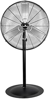 Tornado - 30 Inch Commercial Industrial 3 Aluminum Blade Stationary Pedestal Oscillating Fan, High Velocity 8500 CFM, UL Safety Listed, 3 Years Warranty