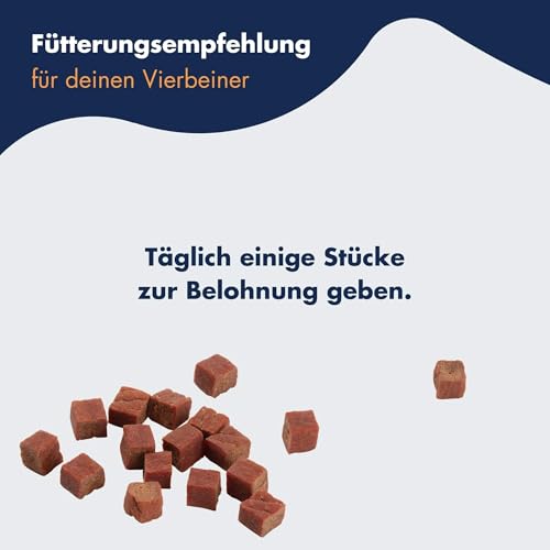 DR.CLAUDER'S - Trainee Snack | Leicht verdauliche Snacks aus 95% Fleisch mit Inulin für Hunde und Katzen. Schonend dampftrocknete Leckerlis im Frischebeutel | 500g Ente