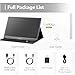 Lepow Portable Monitor 15.6 Inch, FHD 1080P USB-C HDMI Gaming Ultra-Slim IPS Display Eye Care Screen with Speakers, External Monitor for Laptop PC PS4 Xbox Phone w/Smart Cover, Plug & Play Black