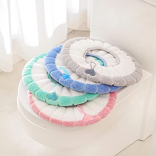 WC Sitzbezüge Toiletten-Abdeckung Waschbare Toilet Wärmer Universal Toilettensitz WC-Sitze WC-Sitzbezug Kissen für Badezimmer Waschbar Toilet Seat Cover Weich und Warm Waschbar WC-Sitzbezug Pads 4PCS – Bild 8