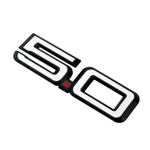 Image of 2pcs Replacement for 2024-2025 5.0 Letters Emblem Door Side 3D Badge Decal Nameplate (Black Whiite)