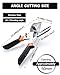 HOHXEN 45° - 135° Angle Miter Shear Cutter, Multi-Function Trunking Scissors, Quarter Round Cutting Tool for Cutting PVC PPR PE Pipe, Soft Wood, Branch, Wire, DIY Toy Gift, Including 10 Spare Blade