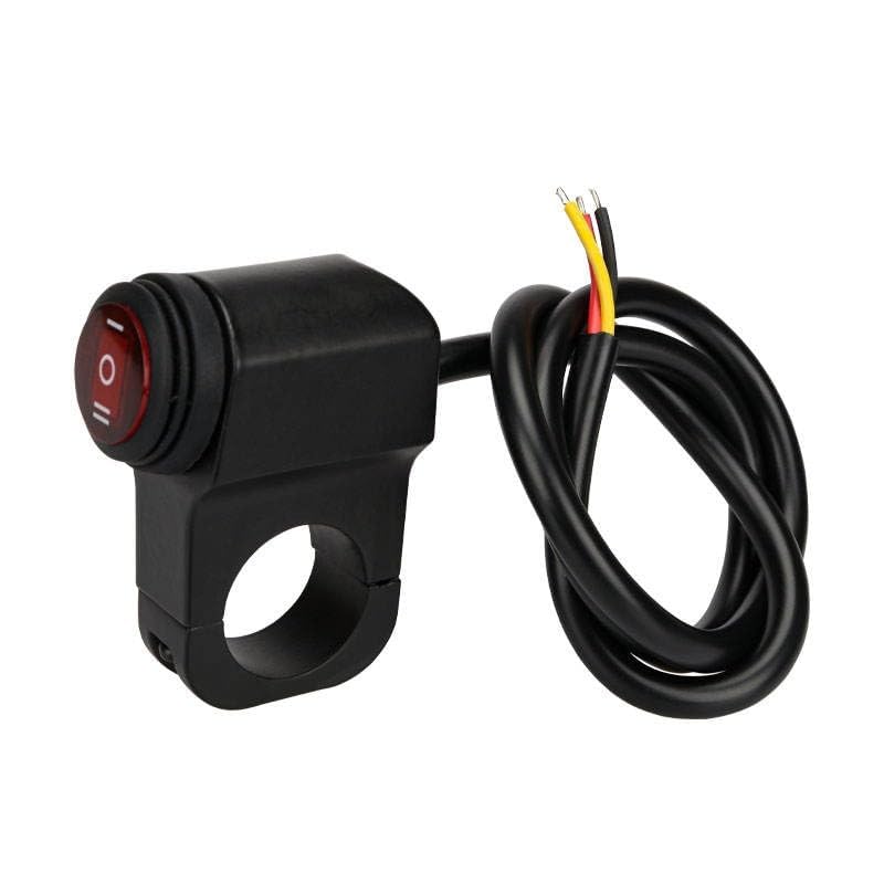 Image of 12 Volts Motorcycle Handlebar Mount 3 Way On-Off Button Push Button Switch Double Flash Dangerous Lamp Switch Controller Switch (1pc)