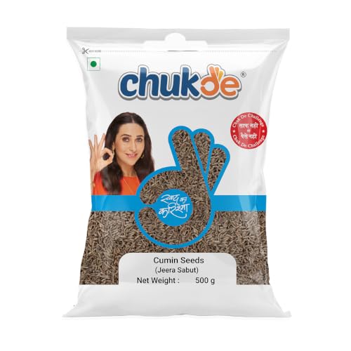 Image of Chukde Cumin Seeds (Jeera Sabut), 500g | Strong Aroma & Rich Taste | Ideal for Tadka, Seasoning, Jeera Rice & Curries | Bold & Heavier Cumin Seeds | No Artificial Color Added | Laboratory Tested