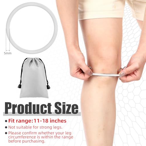 Image of Foilswirl Silicone Patella Knee Band for Basketball Patella Tendon Support Knee Pain Running Tendon Brace Support Strap(2,White,M)
