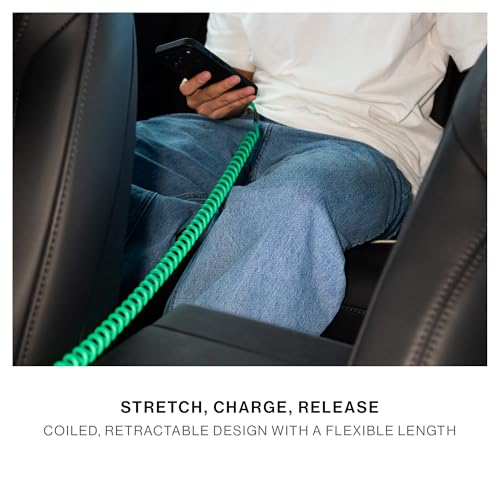 Image of Native Union USB-C Pop Cable XL - Coiled Extendable - 7.9ft Ultra-Strong Charging Cable Compatible with iPhone Air, 17e, 17 Pro Max, iPad Pro M5, Galaxy S26, Fold 7 (Lemon)