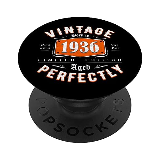 Regalo 86 años Cumpleaños Hombre Mujer - Vintage 1936 PopSockets PopGrip Intercambiable