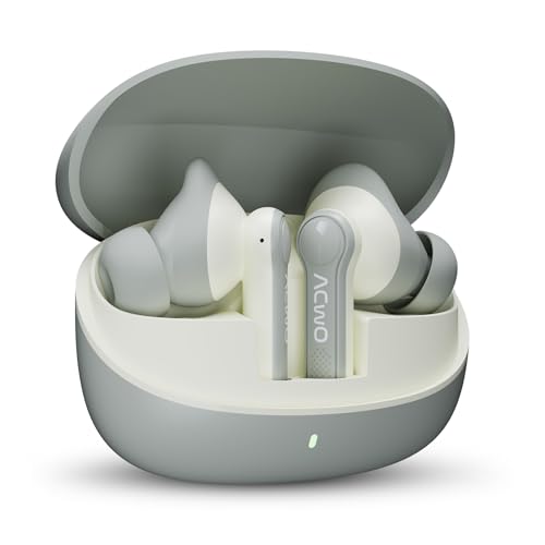 Image of ACwO Dwots 313 Wireless in Ear Earbuds | 65Hrs Playtime | 50Ms Low Latency | 3 Preset EQ Modes | IPX5 Water Resistant | Hyper Boost Charging - 10Mins Charge = 120Mins Playtime (Cool Grey)