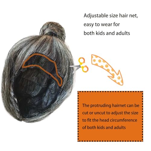 Disfraz de Anciana para Niñas y Mujeres con Peluca y Accesorios miniatura 3