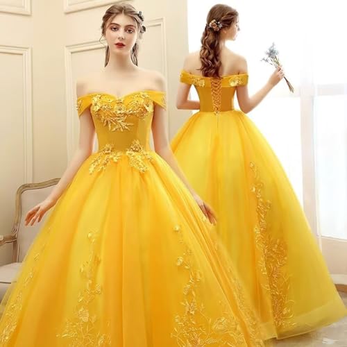 Off Shoulder Quinceanera Dresses Ball Gown Tulle Prom Dress Lace Applique Princess Long Formal Evening Sweet 16 Dresses4
