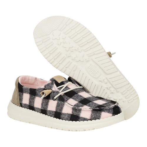 Image of HEYDUDE Wendy Buffalo Plaid | Women's Shoes | Women's Slip-on Loafers | Comfortable & Light-Weight