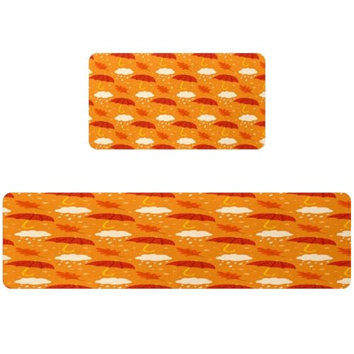 Alfombrillas de cocina VAPOKF de diseÃ±o elegante lavable y base absorbente 2