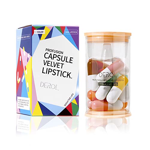 kissxiaoya 16 Colors Mini Capsule Lipstick Set, Long-lasting Mini Matte Capsule Velvet Lipstick, Waterproof Nonstick Cup Matte Lip Gloss Set for Women Girls, 12 Count (Pack of 1)