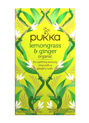 (4 PACK) - Pukka Herbs - Lemongrass & Ginger | 20 sachet | 4 PACK BUNDLE