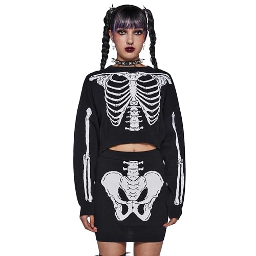 Dolls Kill X-Ray Vision Knit Skirt Set by Trickz N' Treatz