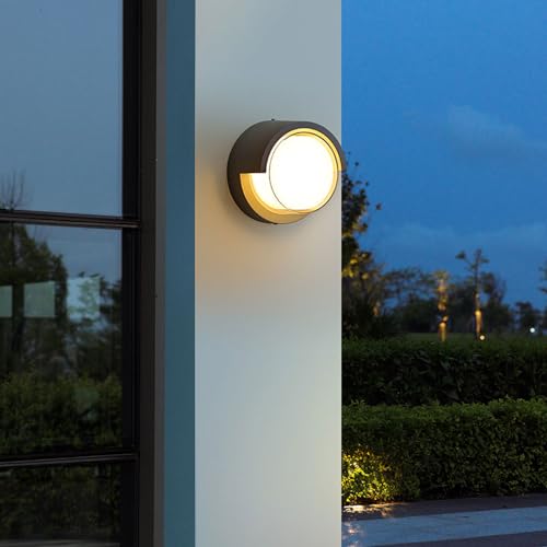 Applique murale LED extérieur intérieur luminaire noir étanche pour porche et façade de maison